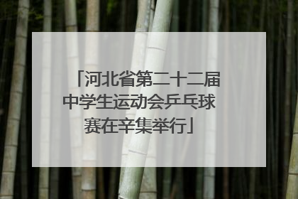 河北省第二十二届中学生运动会乒乓球赛在辛集举行