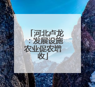 河北卢龙：发展设施农业促农增收