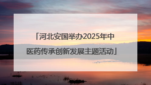 河北安国举办2025年中医药传承创新发展主题活动