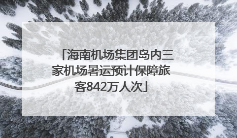海南机场集团岛内三家机场暑运预计保障旅客842万人次