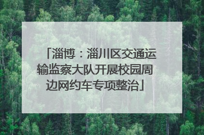 淄博：淄川区交通运输监察大队开展校园周边网约车专项整治