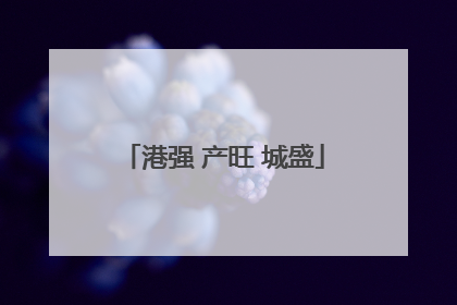 港强 产旺 城盛
