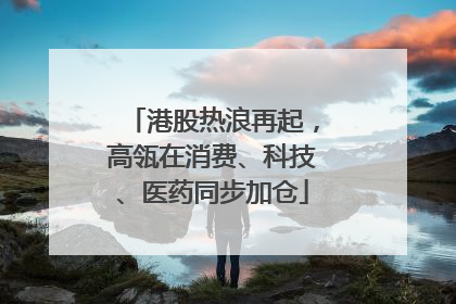 港股热浪再起，高瓴在消费、科技、医药同步加仓