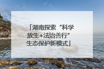 湖南探索“科学放生+法治善行”生态保护新模式