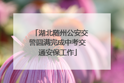 湖北随州公安交警圆满完成中考交通安保工作