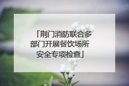 荆门消防联合多部门开展餐饮场所安全专项检查