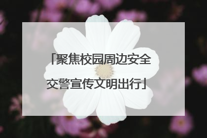 聚焦校园周边安全 交警宣传文明出行