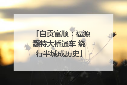 自贡富顺：福源灏特大桥通车 绕行半城成历史