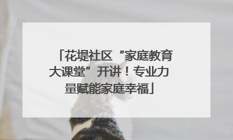 花堤社区“家庭教育大课堂”开讲！专业力量赋能家庭幸福