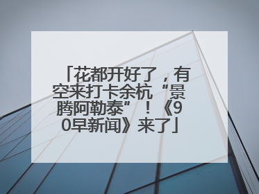 花都开好了，有空来打卡余杭“景腾阿勒泰”！《90早新闻》来了