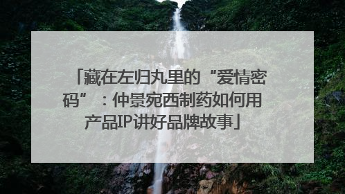 藏在左归丸里的“爱情密码”：仲景宛西制药如何用产品IP讲好品牌故事