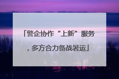 警企协作“上新”服务，多方合力备战暑运
