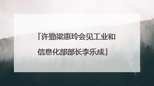 许勤梁惠玲会见工业和信息化部部长李乐成
