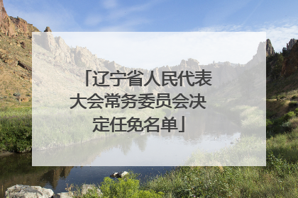 辽宁省人民代表大会常务委员会决定任免名单