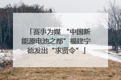 赛事为媒 “中国新能源电池之都”福建宁德发出“求贤令”