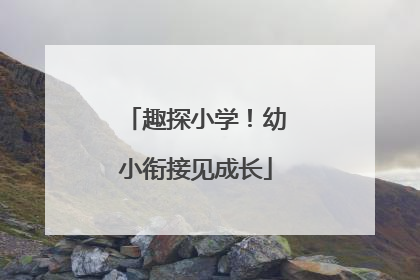 趣探小学！幼小衔接见成长