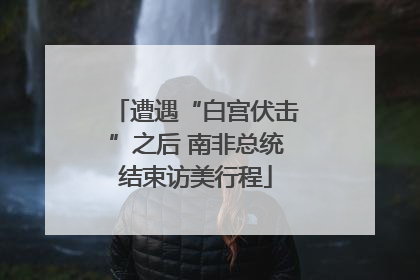 遭遇“白宫伏击”之后 南非总统结束访美行程