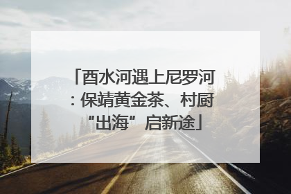 酉水河遇上尼罗河：保靖黄金茶、村厨“出海”启新途