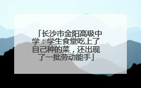 长沙市金阳高级中学：学生食堂吃上了自己种的菜，还出现了一批劳动能手