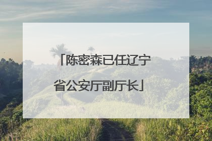 陈密森已任辽宁省公安厅副厅长
