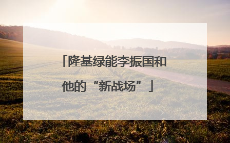 隆基绿能李振国和他的“新战场”