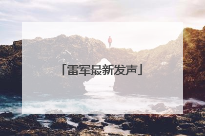 雷军最新发声