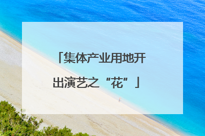 集体产业用地开出演艺之“花”
