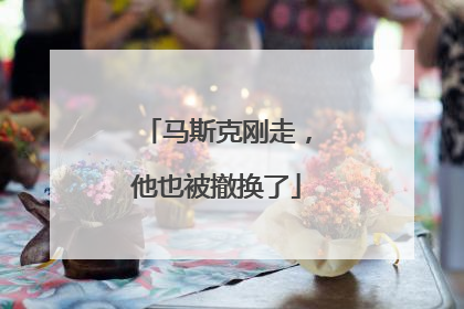 马斯克刚走，他也被撤换了