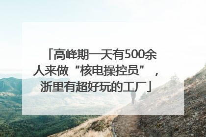 高峰期一天有500余人来做“核电操控员”，浙里有超好玩的工厂
