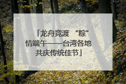 龙舟竞渡 “粽”情端午——台湾各地共庆传统佳节