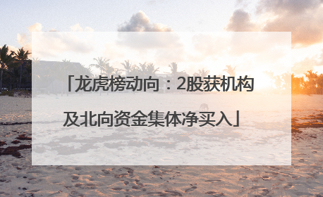 龙虎榜动向：2股获机构及北向资金集体净买入