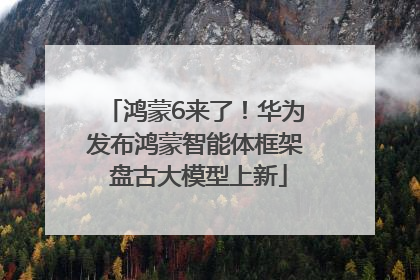 鸿蒙6来了！华为发布鸿蒙智能体框架 盘古大模型上新