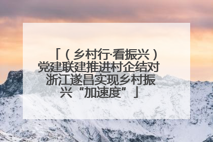（乡村行·看振兴）党建联建推进村企结对 浙江遂昌实现乡村振兴“加速度”