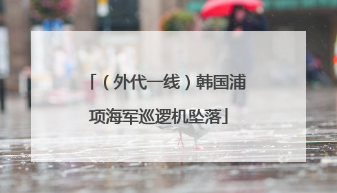 （外代一线）韩国浦项海军巡逻机坠落