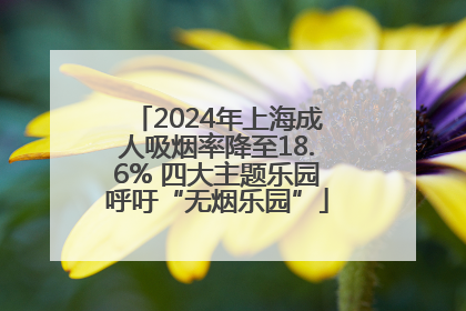 2024年上海成人吸烟率降至18.6% 四大主题乐园呼吁“无烟乐园”