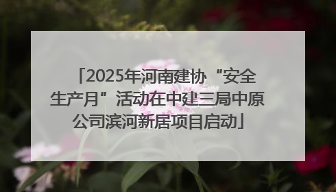 2025年河南建协“安全生产月”活动在中建三局中原公司滨河新居项目启动