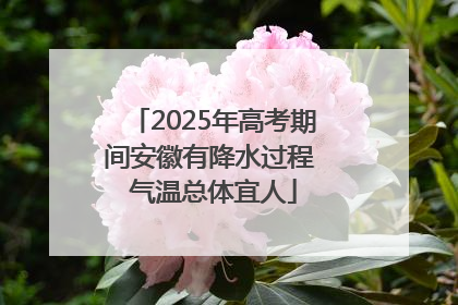 2025年高考期间安徽有降水过程 气温总体宜人