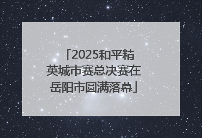 2025和平精英城市赛总决赛在岳阳市圆满落幕