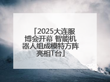 2025大连服博会开幕 智能机器人组成模特方阵亮相T台