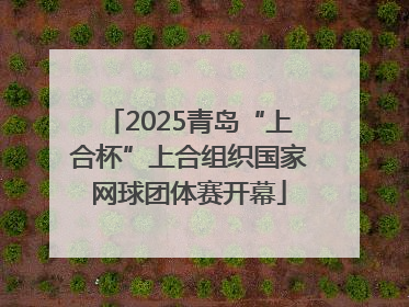 2025青岛“上合杯”上合组织国家网球团体赛开幕