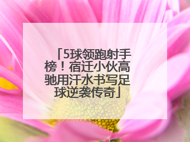5球领跑射手榜！宿迁小伙高驰用汗水书写足球逆袭传奇