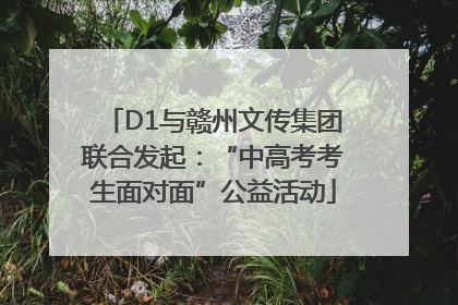 D1与赣州文传集团联合发起：“中高考考生面对面”公益活动